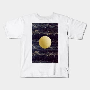 Gold and black granite Kids T-Shirt